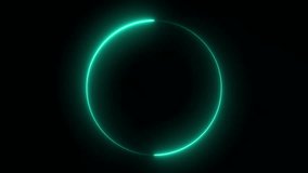 Glowing flow circle background. LED screens projection technology. Seamless looping circle photo frame with neon motion graphic on black background. Glowing line web neon circle pattern. 4k rendering. - Powered by Shutterstock - Get 15% off with code: PIKWIZARD15