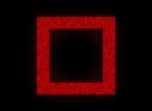 short red Square simple animation, hack and video game logo intro, animated square