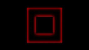 short red Square simple animation, hack and video game logo intro, animated square