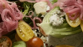Mediterranean Delight: Tuna and Olives Salad from Above - 4K Video