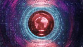 Digital Globe with Binary Code and HUD Animation - Powered by Shutterstock - Get 15% off with code: PIKWIZARD15