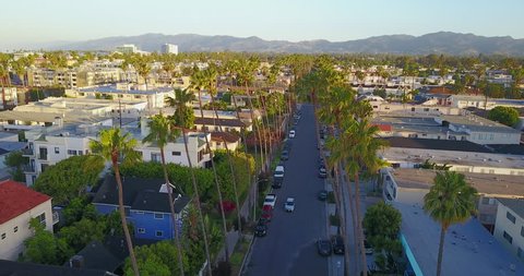 Aerial of Los Angeles California Suburb