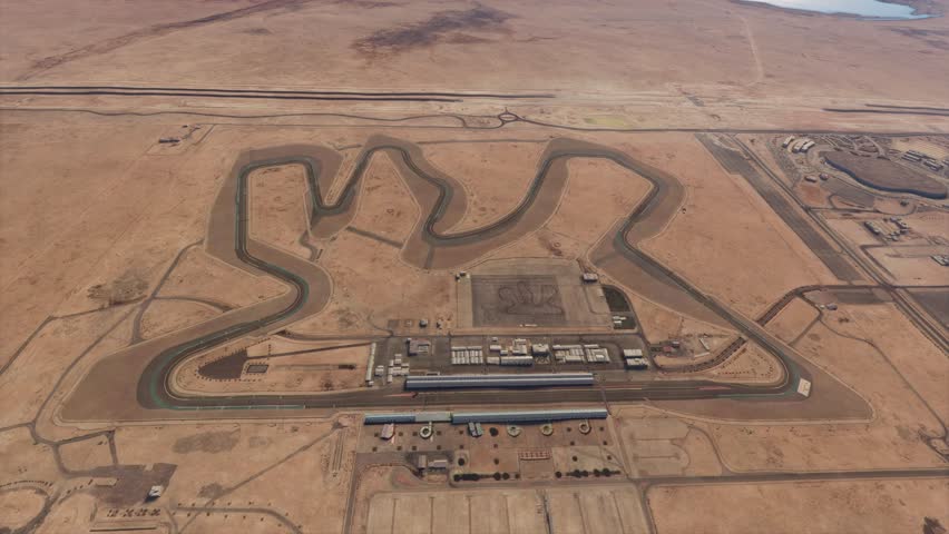 3D - Top aerial view of Lusail International Circuit in Doha. Qatar