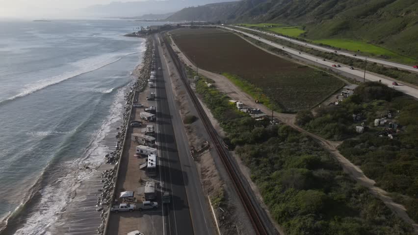 The view of the ocean from above, arial views. Cinematic ocean experiaces.