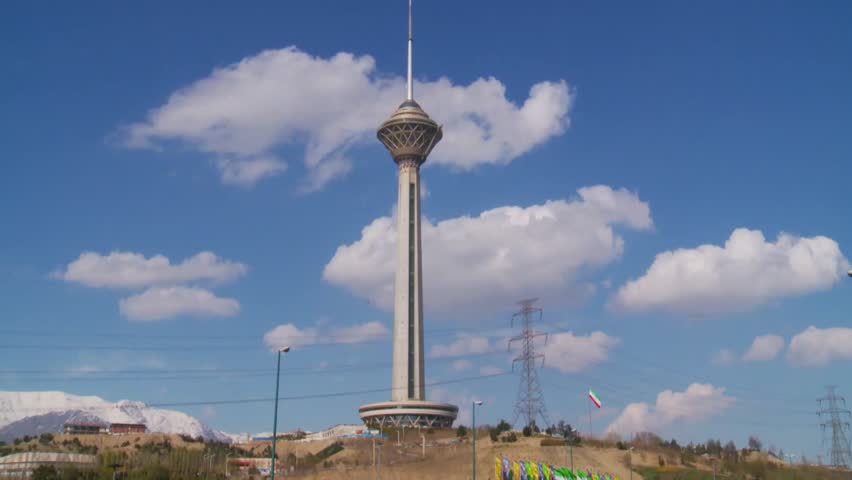 Aerial video of the streets of the Iranian capital Tehran and Milad Tower, tehran, Iran Royalty-Free Stock Footage #3480217675