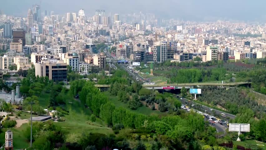 Aerial video of the streets of the Iranian capital Tehran and Milad Tower, tehran, Iran Royalty-Free Stock Footage #3480226587