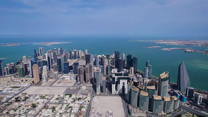 Doha Cityscape at Sunrise 1 Royalty-Free Stock Footage #3480358413