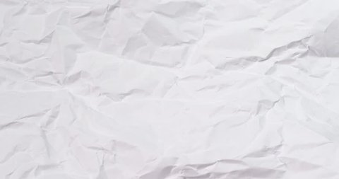 White Crumpled Wrinkled Sheet Paper Background Stock Footage Video (100 