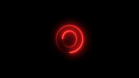 red color O letter with neon effect animate on black background video footage. - Powered by Shutterstock - Get 15% off with code: PIKWIZARD15