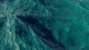 Simple Blue Ocean Short 4K Video, Arial view, Drone Clip,