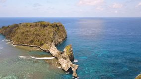 Aerial view from the magical coast and the beach- Indonesia, Nusa Penida, Atuh
