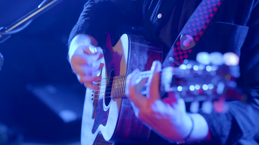 Expressiveness guitar versatile instrument that allows musician to express his emotions and feelings through music. This can be a way of expressing yourself and conveying your ideas and moods. Royalty-Free Stock Footage #3481224101