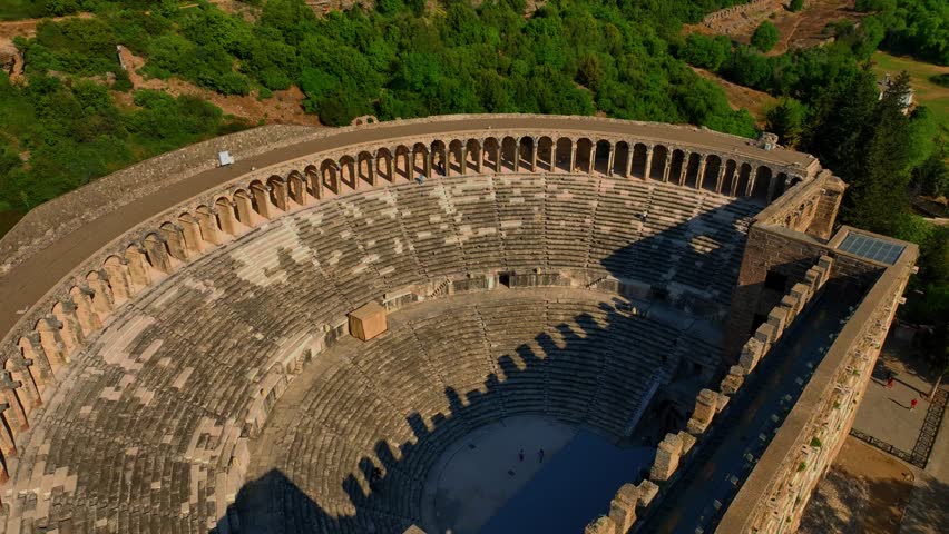 aspendos theater alanya antalya drone aerial shooting