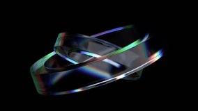 Abstract animation, 3d render of rotating glass shapes, 4k seamless looped video - Powered by Shutterstock - Get 15% off with code: PIKWIZARD15