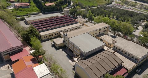 Aerial view of an Italian high school. – Video có sẵn