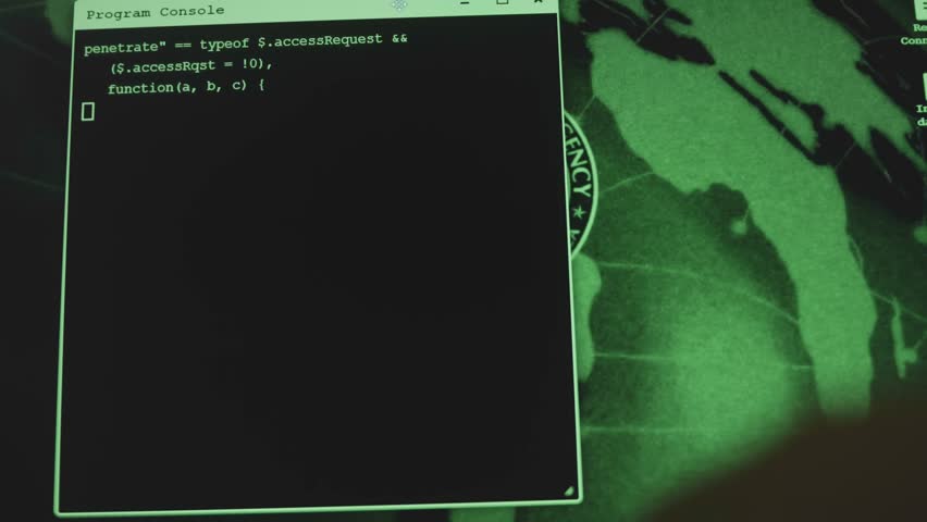 Hacking program looking for data and stealing important files. Concept of malicious software, viruses, and digital security Royalty-Free Stock Footage #3481718147