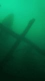 muddy underwater and scary vertical video