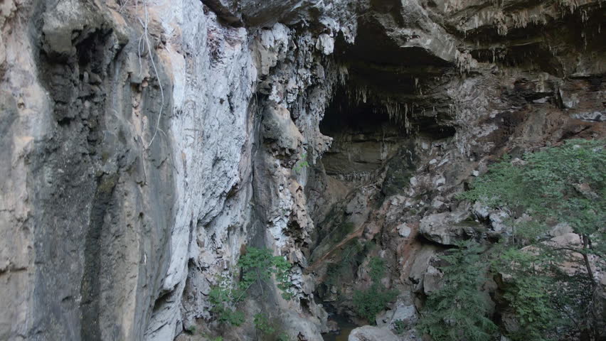 Terra Ronca II cave entrance in Brazil. Aerial view