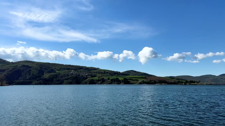 Lake, Mountains And Clouds Landscape