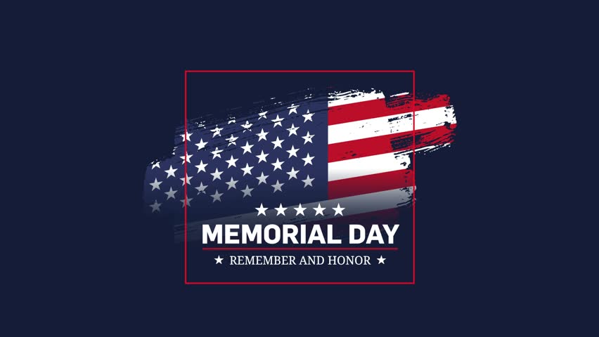 Memorial Day - Remember and honor with USA flag, Vector illustration. Memorial Day concept banner with salute vector illustration.