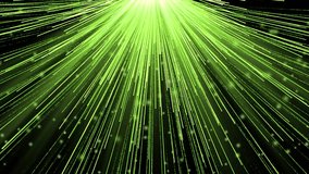 Animated Lime green glowing particles shower falls down with moving particles, An elegant and deep abstract stage background	