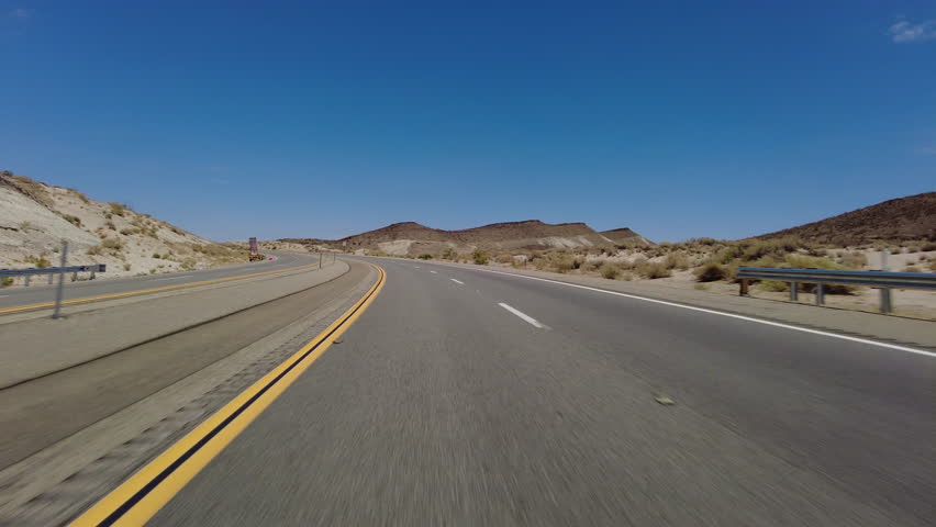 395 Scenic Byway Northbound 2 Red Rock Canyon to Ridgecrest 03 Front View MultiCam Driving Plate Sierra Nevada Mts California Royalty-Free Stock Footage #3482114983