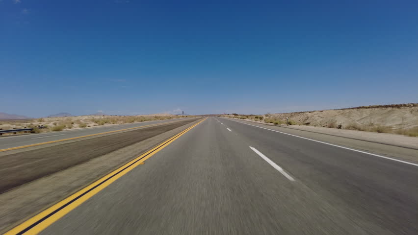 395 Scenic Byway Northbound 2 Red Rock Canyon to Ridgecrest 04 Front View MultiCam Driving Plate Sierra Nevada Mts California Royalty-Free Stock Footage #3482122393