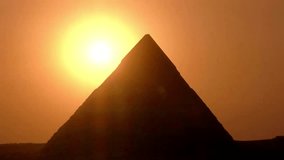 pyramid giza egypt africa travel sky landscape archeology heritage in video illustration backgrounds