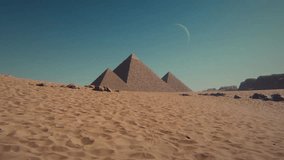 ancient pyramid travel pharaoh desert monument architecture cemetery historical in 4k footage video