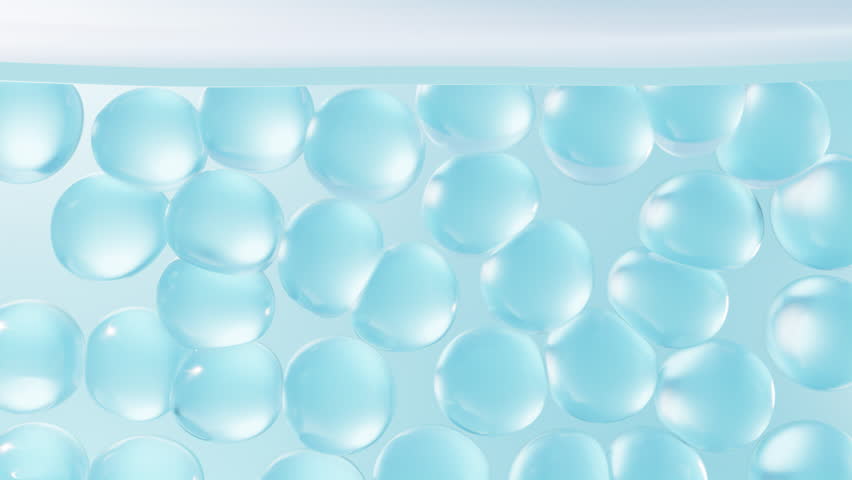 Serum Oil drop on Saggy skin cells, Skin Repair, moisturizer, collagen serum, advertising background ready to use, 3D animation. 