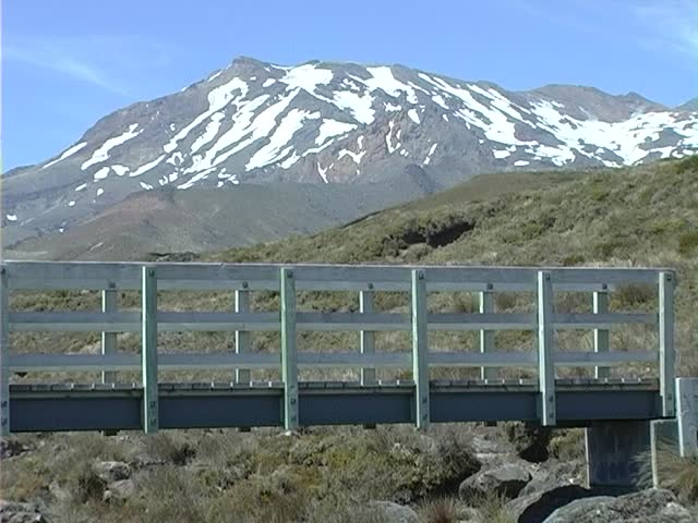Backpacker on the bridge