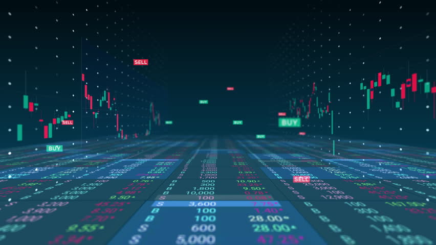 Stock market price for investment and digital trading animation background Royalty-Free Stock Footage #3482183555