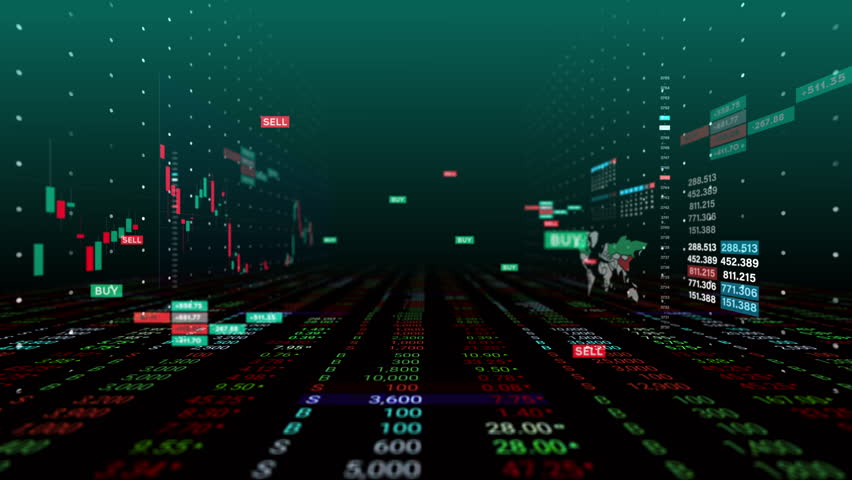 Stock market price for investment and digital trading animation background Royalty-Free Stock Footage #3482183573