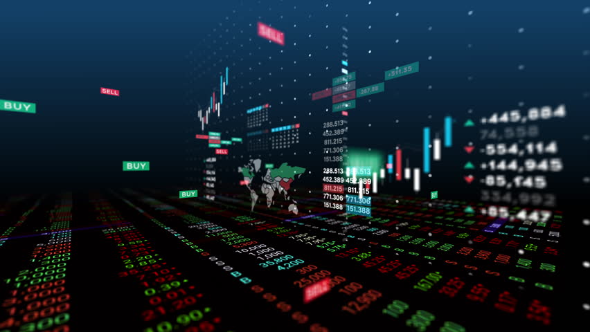 Stock market price for investment and digital trading animation background Royalty-Free Stock Footage #3482183587