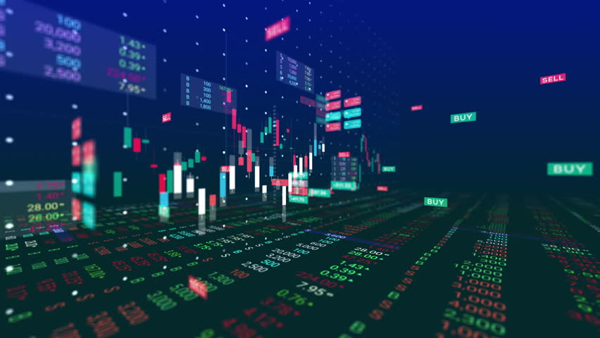 Stock market price for investment and digital trading animation background Royalty-Free Stock Footage #3482184145