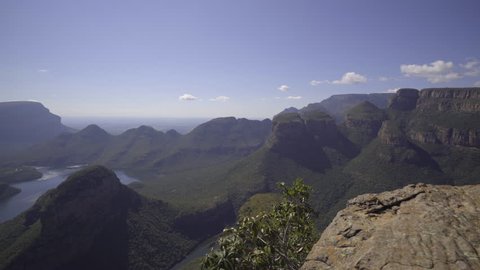 Left pan of the lush Blyde river canyon