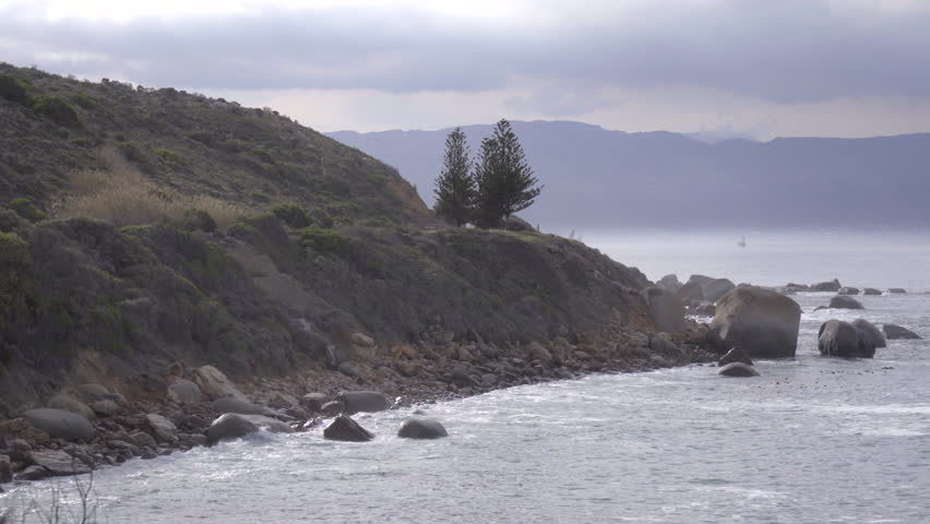 View of the shoreline along the Cape of Good Hope
