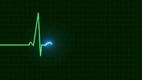 Heart Beat Line neo light , Heart Beat EKG Monitor Animation, cardiogram line, heart pulse animation,  Heart wave monitoring, Beat grid Blue line