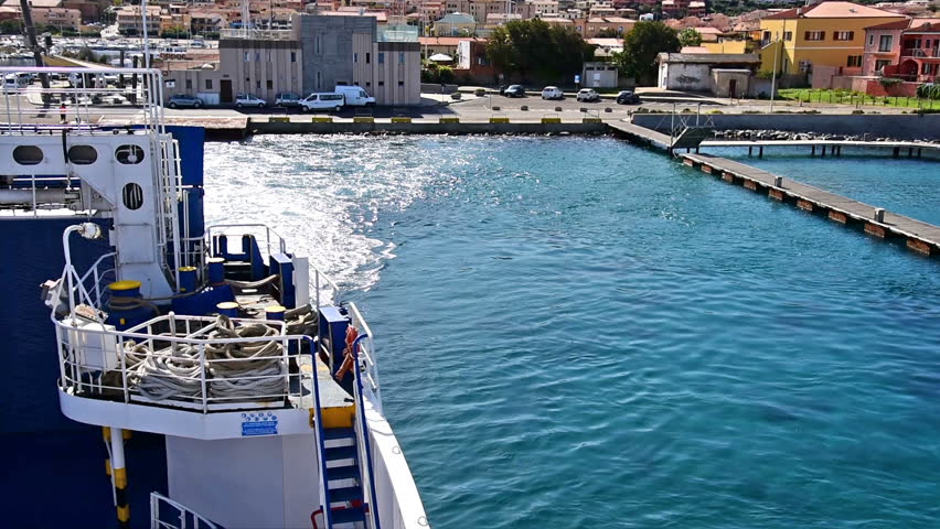 Ferry boat in La Maddalena island, Sardinia