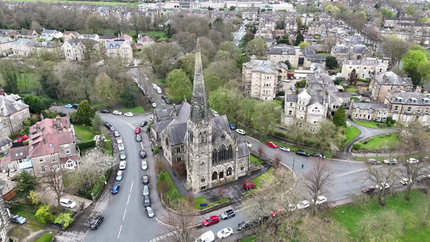 Trinity Methodist Church , Harrogate UK drone,aerial