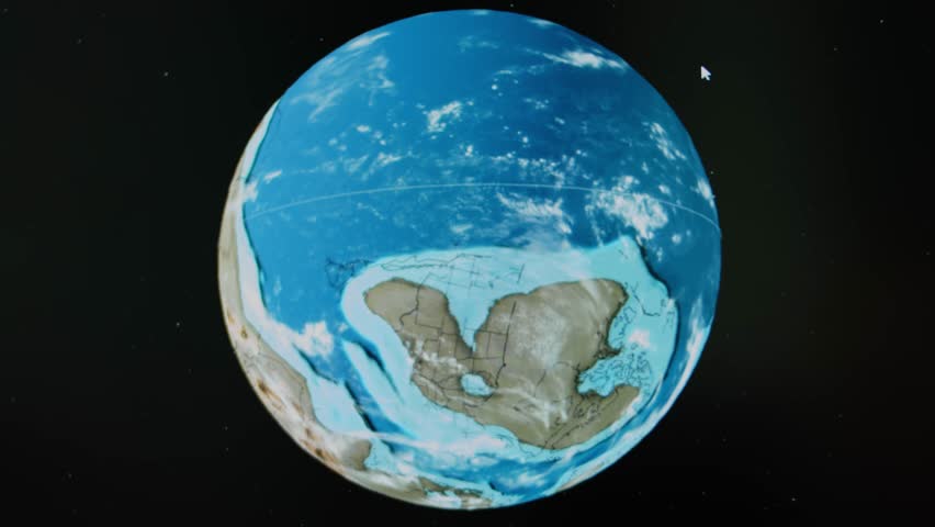 What Earth looked like during the Early Cambrian Period. Earth 540 millions years ago.