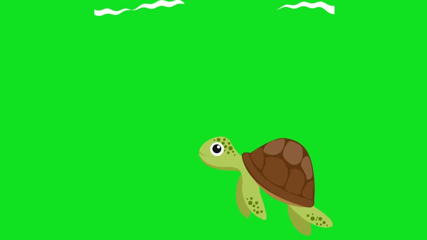Cute Animal animation on green screen background