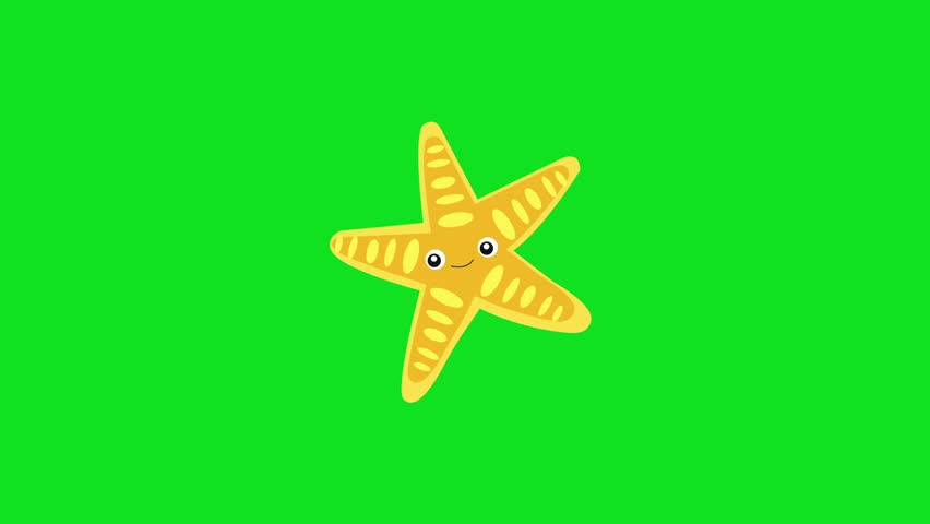 Cute Animal animation on green screen background