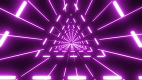 Triangle tunnel laser light vj loop animation background 4k