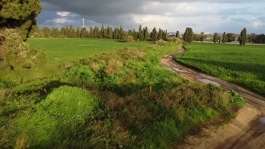 Low pass golden hour after storm