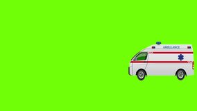 van car ambulance left side view spin wheel move right to left HD 1920 x 1080