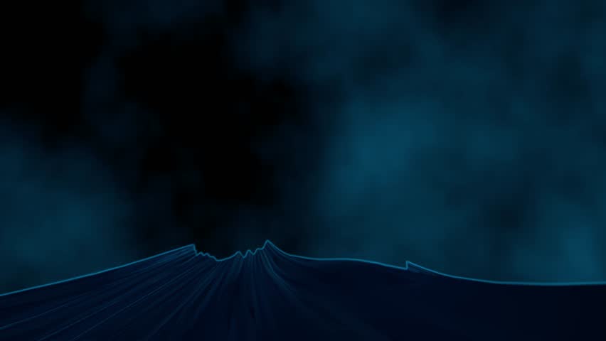 Rocky high mountains blue landscape with storm background 4k animation concept