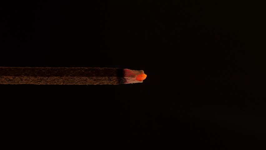 timelapse of a zen incense stick burning on a black background close-up self-development and sensory therapy Royalty-Free Stock Footage #3483626855