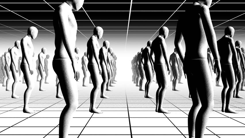 An abstract group of illustrated style dancers.