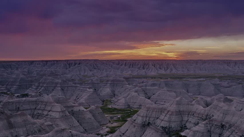 Badlands national park. Sunrise at big badlands overlook
